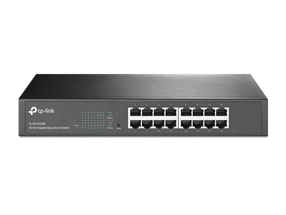 TP-Link TL-SG1016DE hanterad L2 Gigabit Ethernet (10/100/1000) 1U Svart
