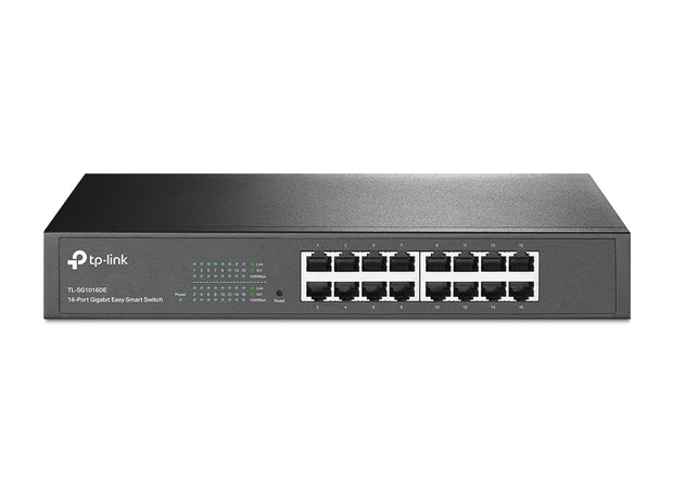 TP-Link TL-SG1016DE hanterad L2 Gigabit Ethernet (10/100/1000) 1U Svart