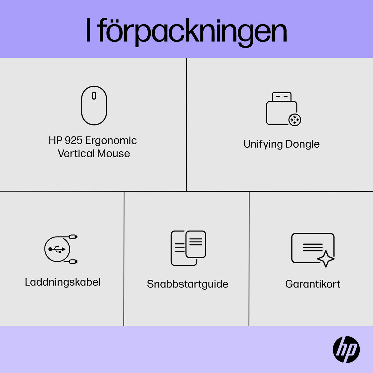 HP 925 ergonomisk vertikal mus