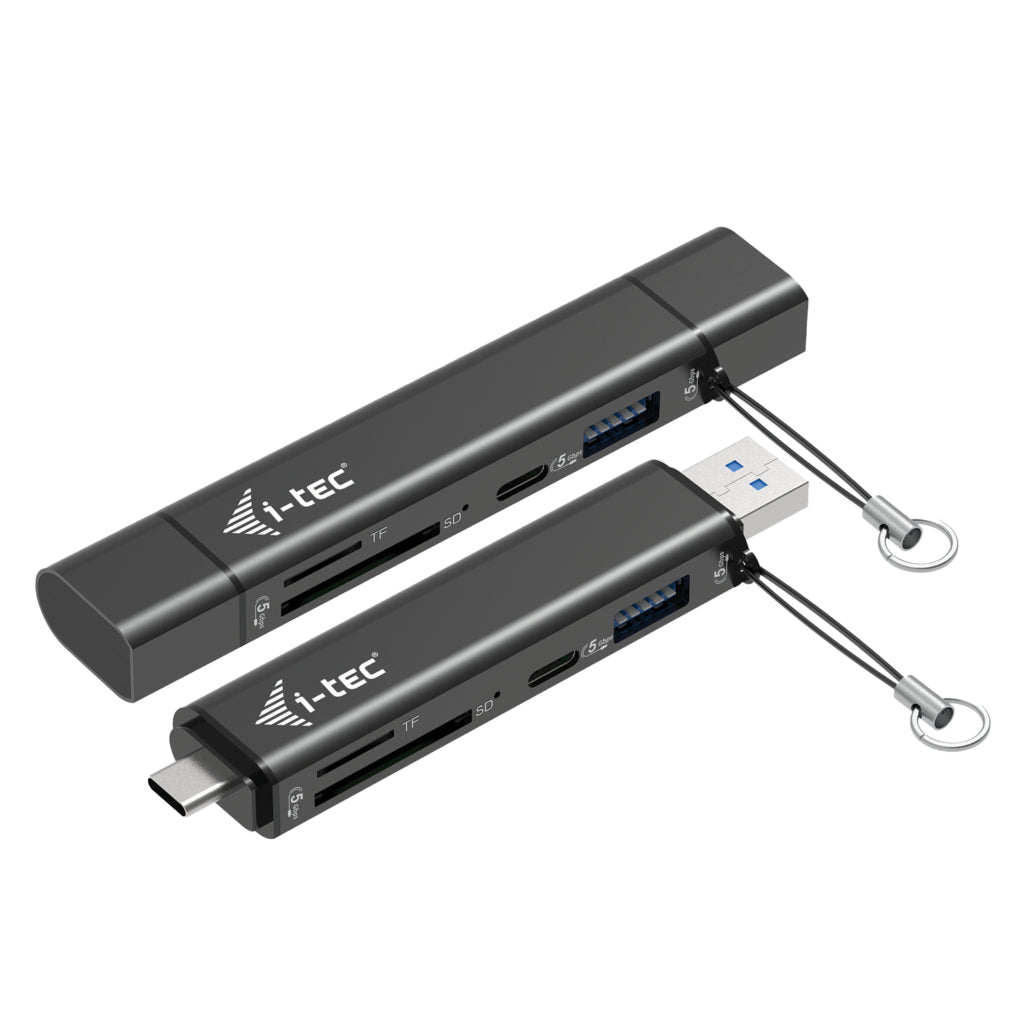 i-tec CADONGLEUSBSD gränssnittshubbar USB 3.2 Gen 1 (3.1 Gen 1) Type-A + Type-C 5000