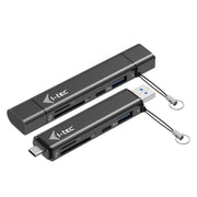 i-tec CADONGLEUSBSD gränssnittshubbar USB 3.2 Gen 1 (3.1 Gen 1) Type-A + Type-C 5000