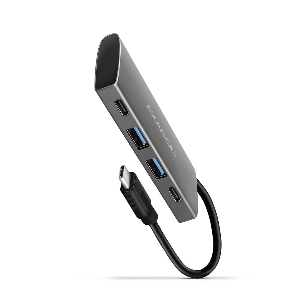 Axagon HMC-4G2 gränssnittshubbar USB 3.2 Gen 2 (3.1 Gen 2) Type-C 10000 Mbit/s Grå