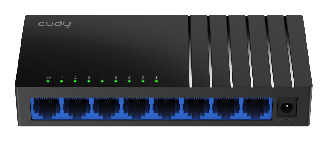 Cudy GS108D nätverksswitchar Ohanterad Gigabit Ethernet (10/100/1000) Svart