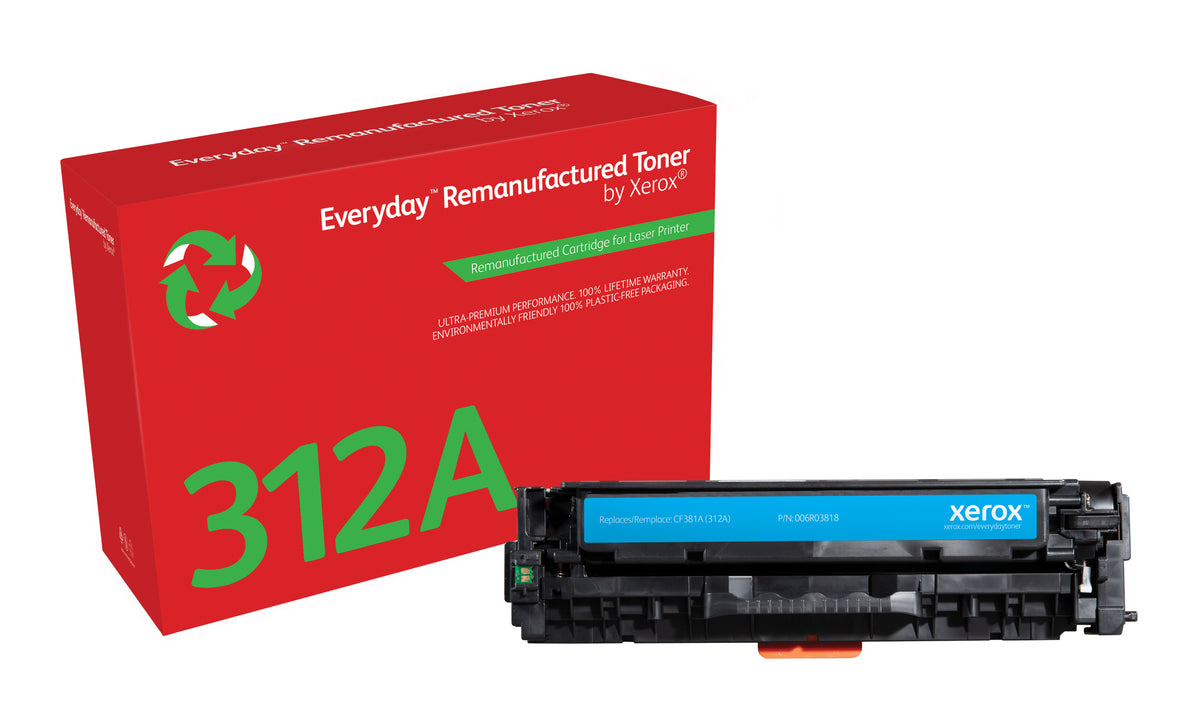 Everyday Cyan Remanufactured Toner by Xerox compatible with HP 312A (CF381A)