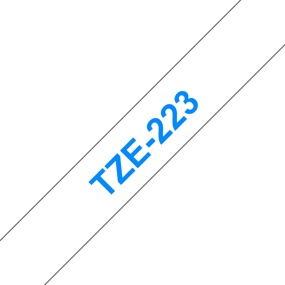 Brother TZE-223 etikett-tejp Blå på vit