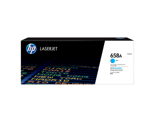 HP 658A cyan original LaserJet-tonerkassett