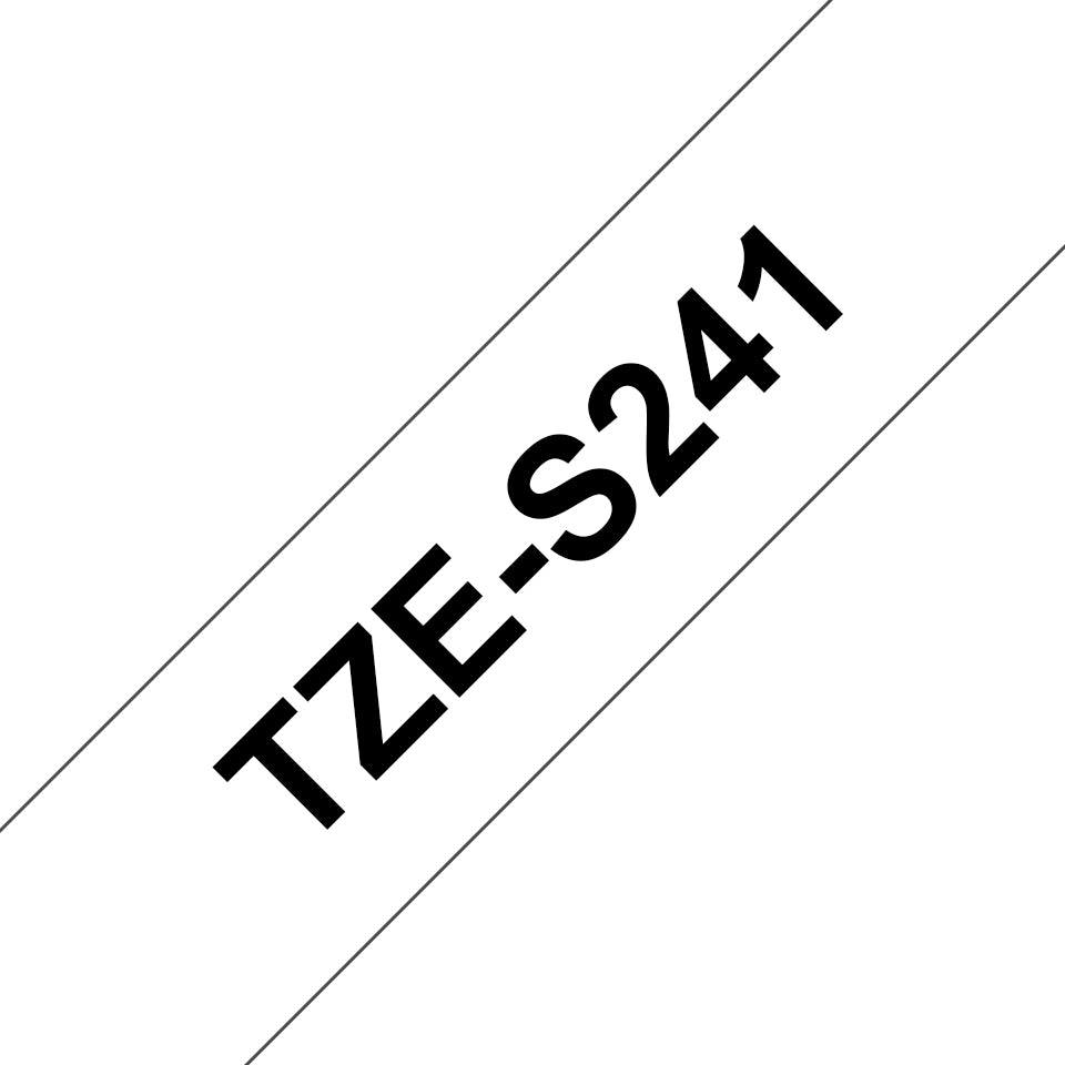 Brother TZE-S241 etikett-tejp Svart på vitt TZ