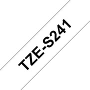 Brother TZE-S241 etikett-tejp Svart på vitt TZ