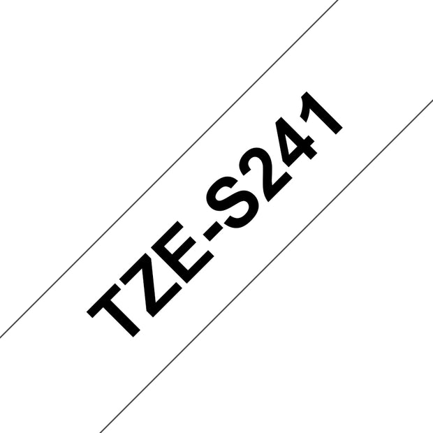 Brother TZE-S241 etikett-tejp Svart på vitt TZ