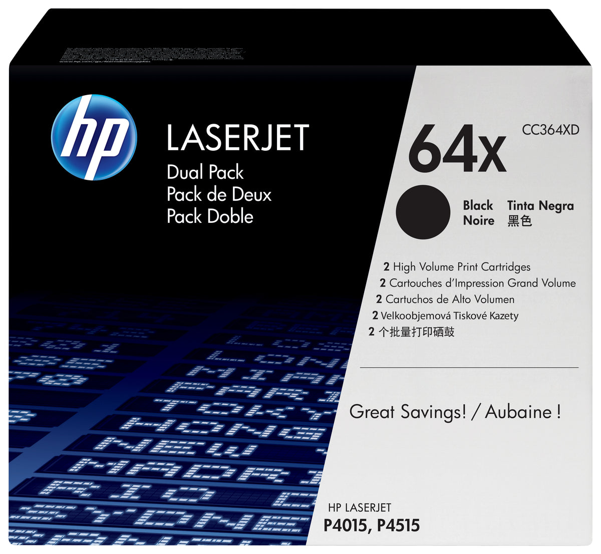 HP 64X svart LaserJet-tonerkassett med hög kapacitet