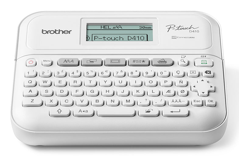 Brother PT-D410VP etikettskrivare ZINK (Zero-Ink) 180 x 180 DPI Kabel TZe QWERTY