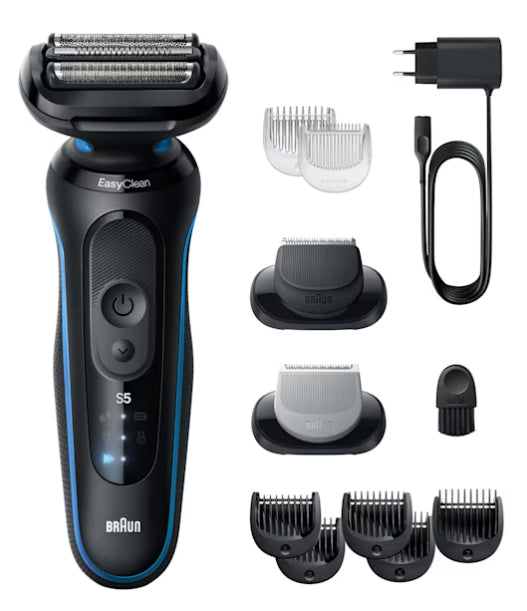 Braun Series 5 52-B1650S rakapparater för män Folierakapparat Trimmer Blå
