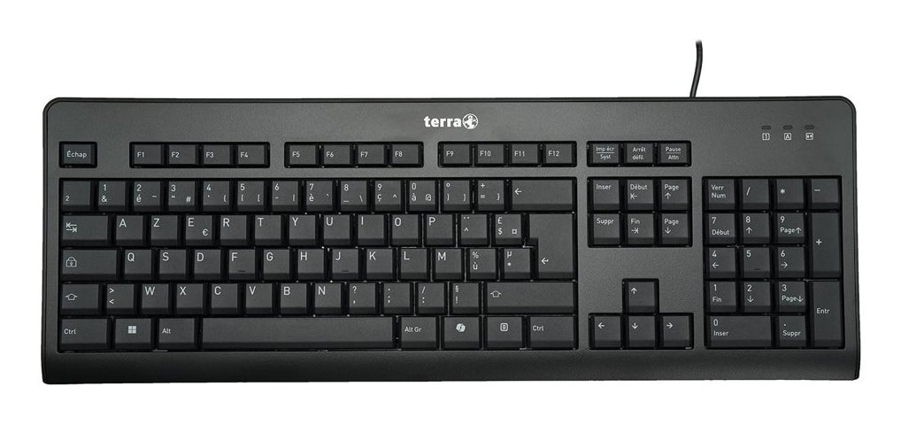TERRA 1500 tangentbord Mus inkluderad Kontor USB QWERTZ Fransk Svart
