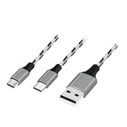 LogiLink CU0202 USB-kablar USB 2.0 1,2 m USB A USB C/Micro-USB A 0,48 Gbit/s 10 W Grå