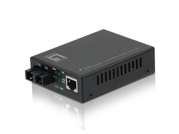 LevelOne GVT-2001 mediakonverterare för nätverk 1000 Mbit/s 850 nm Flerläge Svart