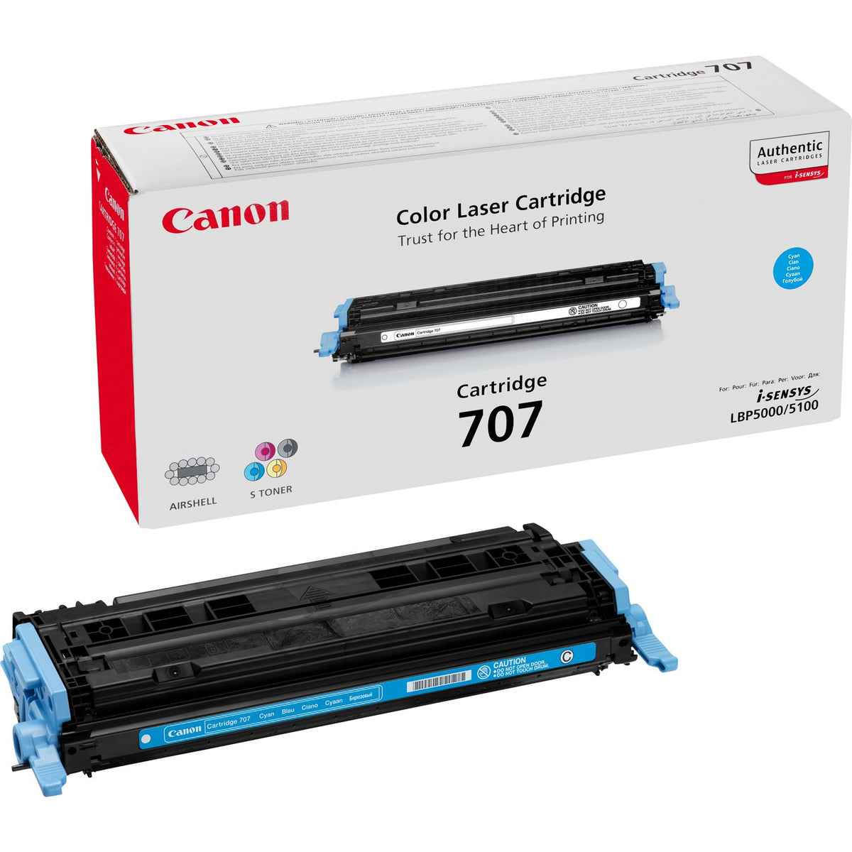 Canon 707 Tonerkassett Original Cyan
