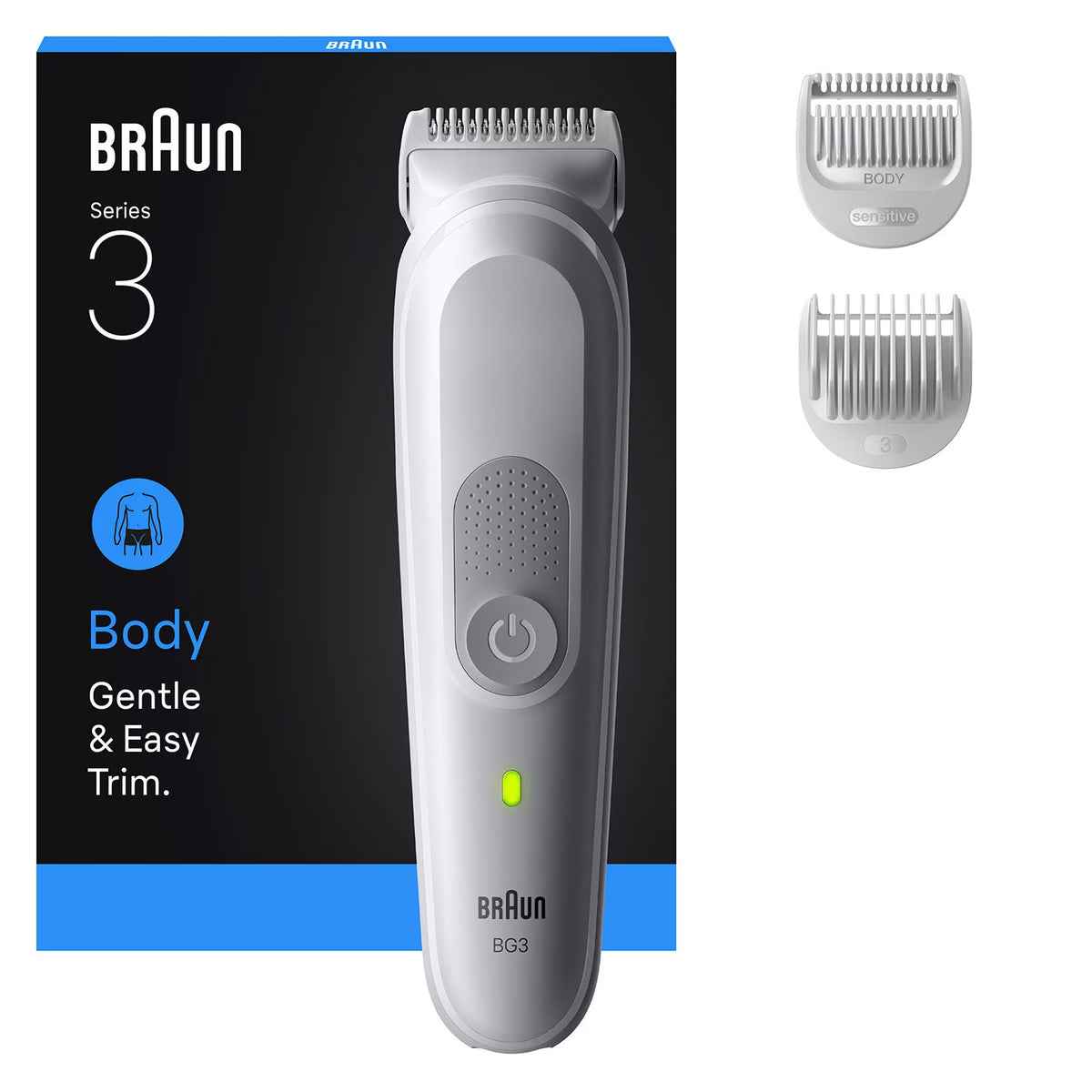 Braun Series 3 BG3530 kroppsepilatorer Grå