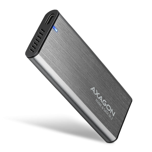 Axagon EEM2-SG2 Hölje för lagringsenheter SSD-inkapsling Grå M.2
