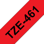 Brother TZE-461 etikett-tejp Svart på rött
