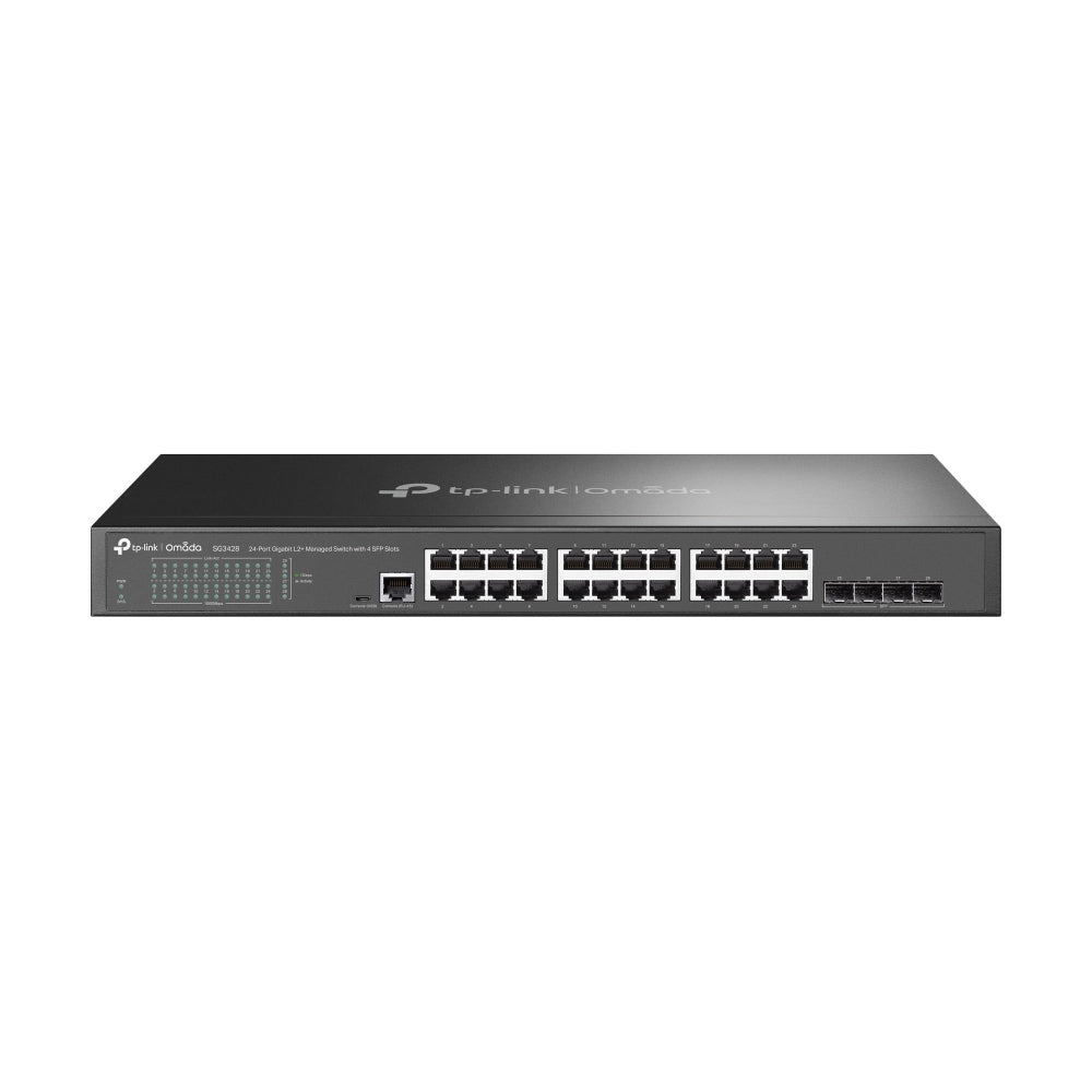 TP-Link Omada SG3428 nätverksswitchar hanterad L2/L3 Gigabit Ethernet (10/100/1000) 1U Svart
