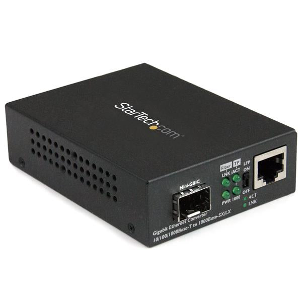 StarTech.com Gigabit Ethernet-fibermediaomvandlare med öppen SFP-port - 1x1G