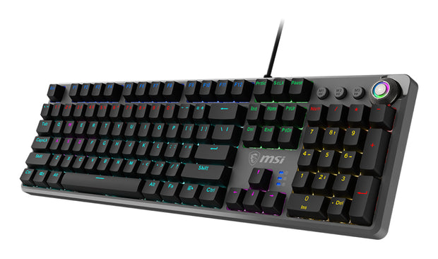 MSI FORGE GK310 RED DE tangentbord Spela USB QWERTY tyska Svart