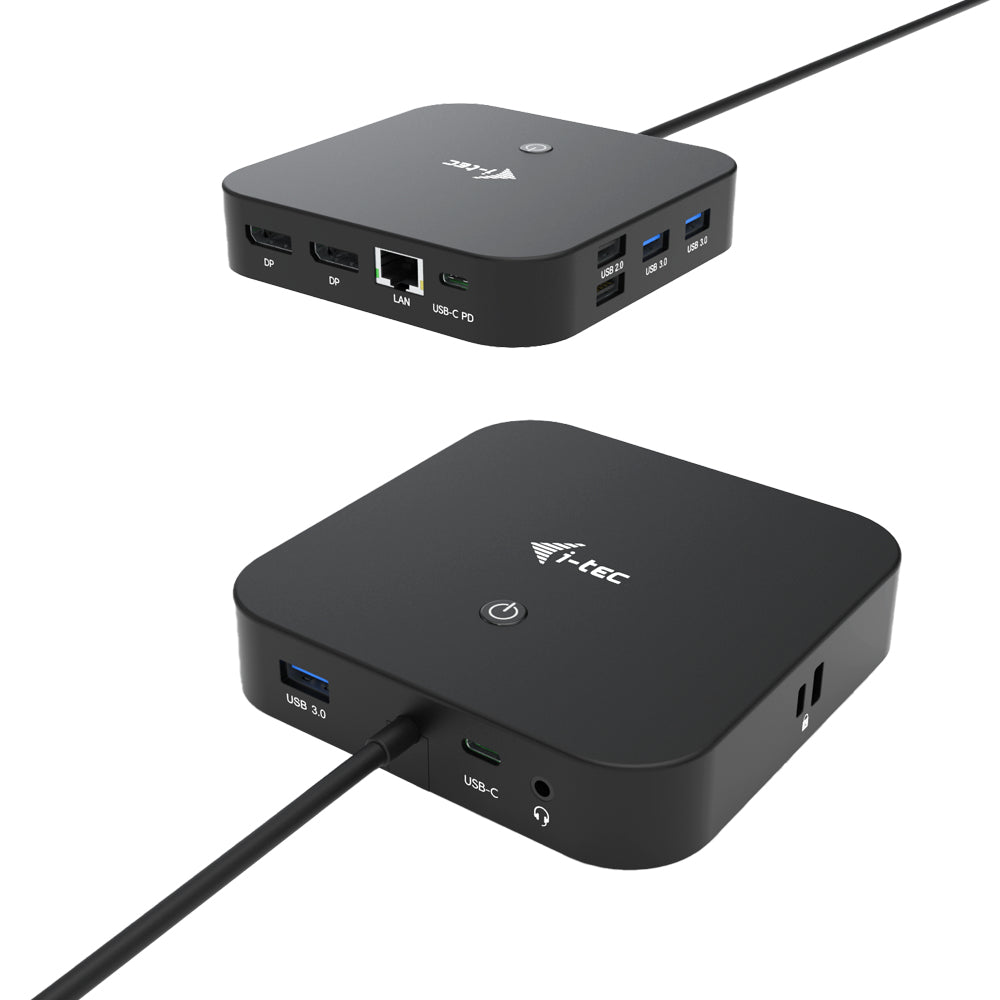 i-tec C31DUALDPDOCKPD dockningsstationer för bärbara datorer Kabel USB 3.2 Gen 1
