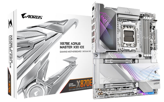 GIGABYTE X870E AORUS MASTER X3D ICE AMD X870E AM5-sockel ATX
