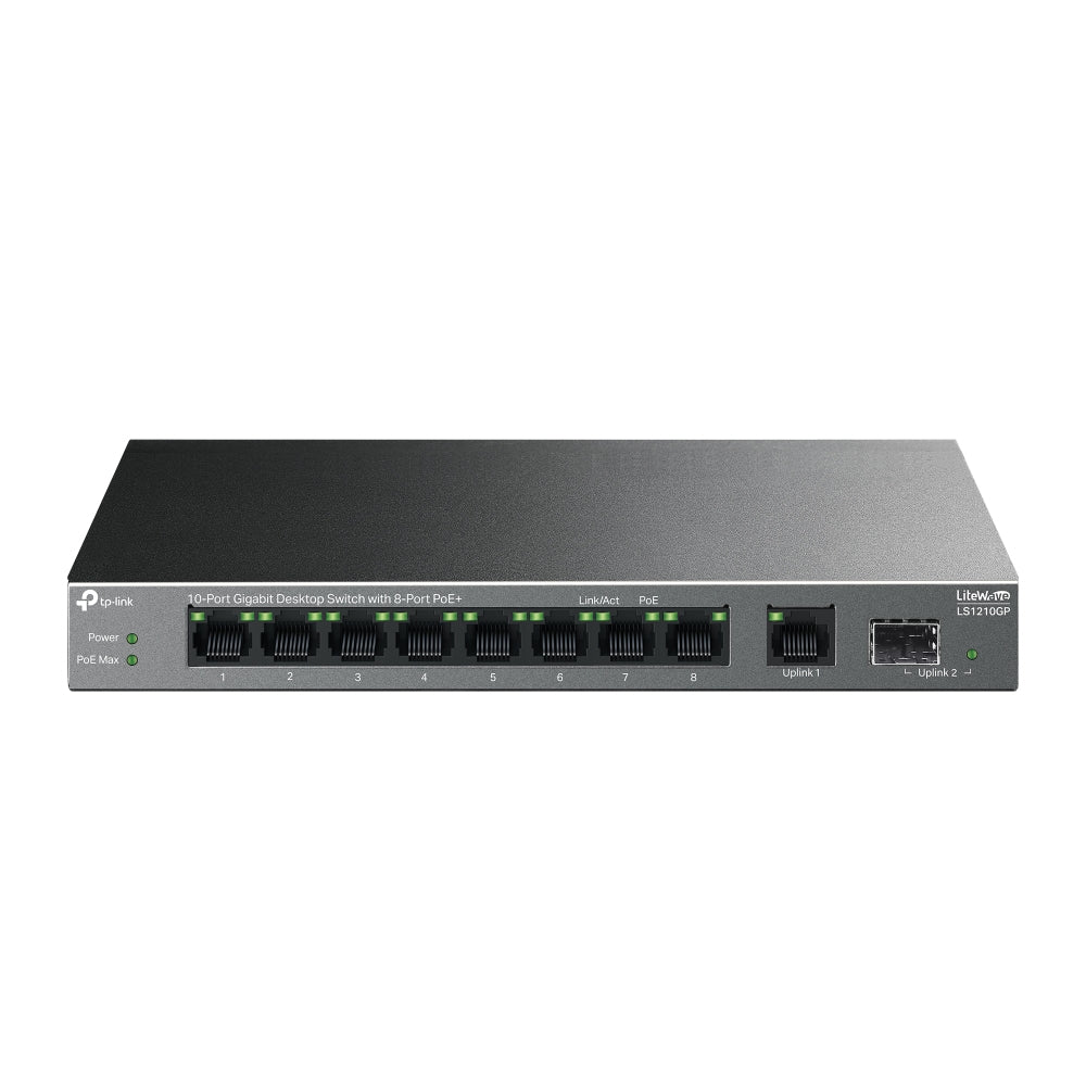 TP-Link LiteWave LS1210GP nätverksswitchar Ohanterad Gigabit Ethernet (10/100/1000)