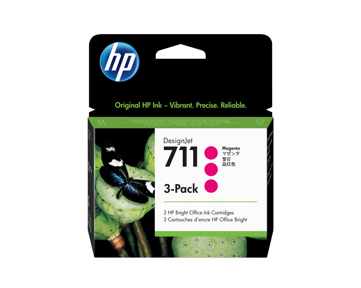 HP 711 29 ml DesignJet-bläckpatron i 3-pack