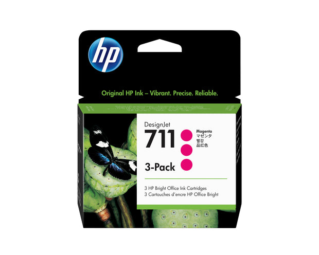 HP 711 29 ml DesignJet-bläckpatron i 3-pack