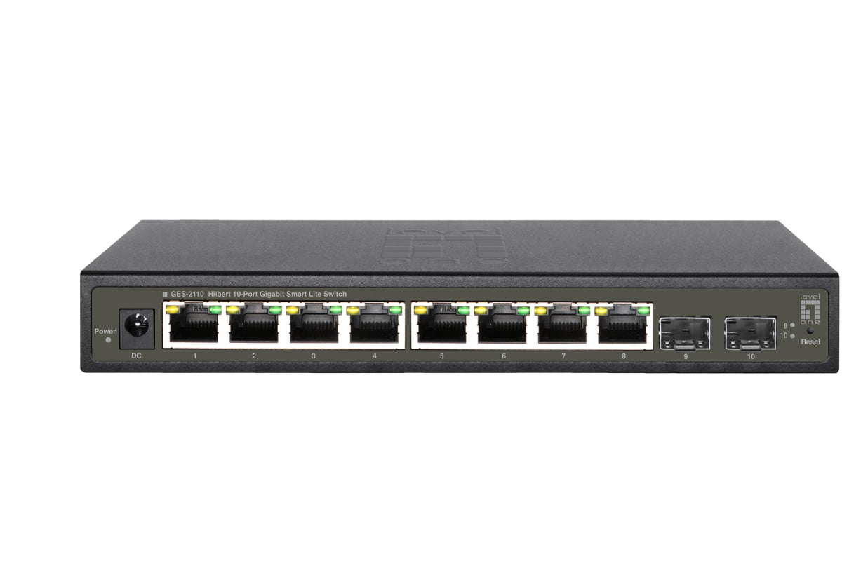 LevelOne GES-2110 nätverksswitchar hanterad L2 Gigabit Ethernet (10/100/1000) Svart