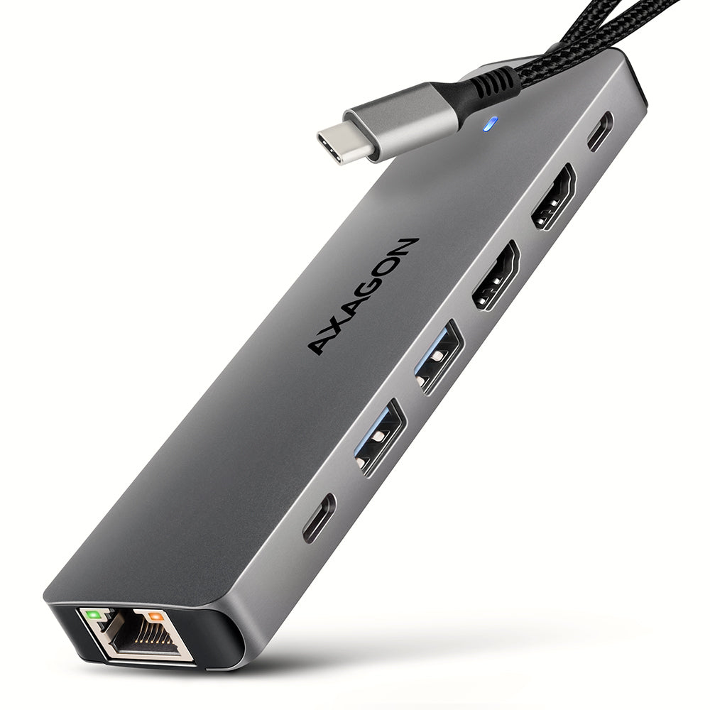 Axagon HMC-7HX2 dockningsstationer för bärbara datorer Kabel USB 3.2 Gen 1 (3.1 Gen