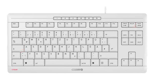 CHERRY STREAM KEYBOARD TKL tangentbord Universal USB QWERTZ tyska Vit