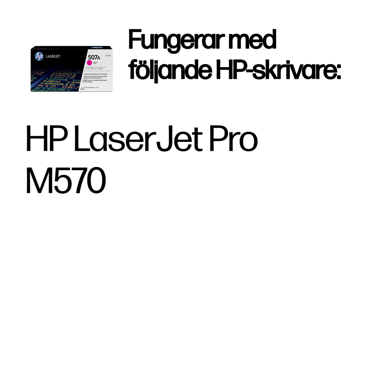 HP 507A magenta LaserJet-tonerkassett