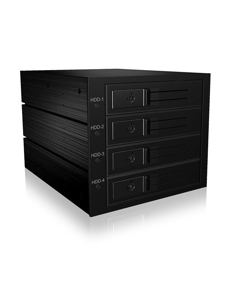 ICY BOX IB-564SSK 3x 5,25" Fack för datalagringsenhet Svart