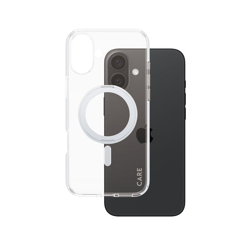 PanzerGlass CARE by Case Transparent w. Silver Kickstand & MagSafe iPhone 16 Plus