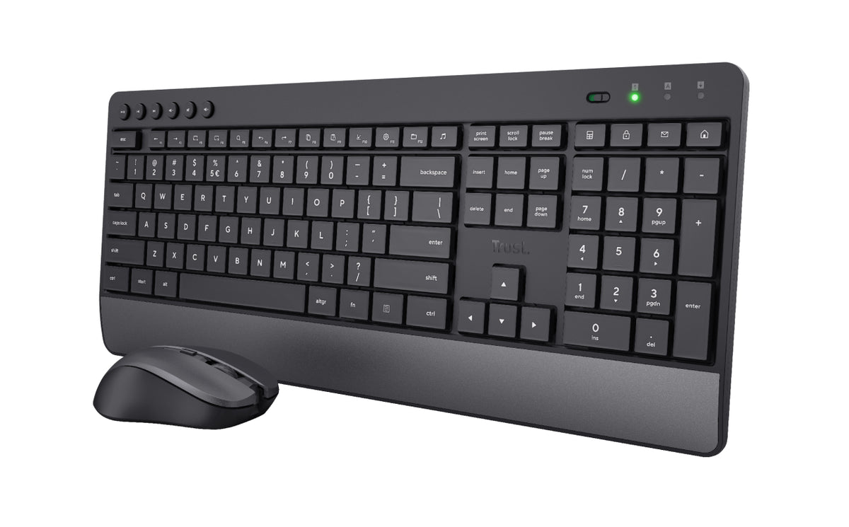 Trust Trezo tangentbord Mus inkluderad Universal RF Trådlös QWERTZ tyska Svart