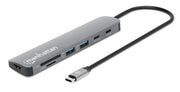 Manhattan 190442 dockningsstationer för bärbara datorer Kabel USB 3.2 Gen 1 (3.1 Gen