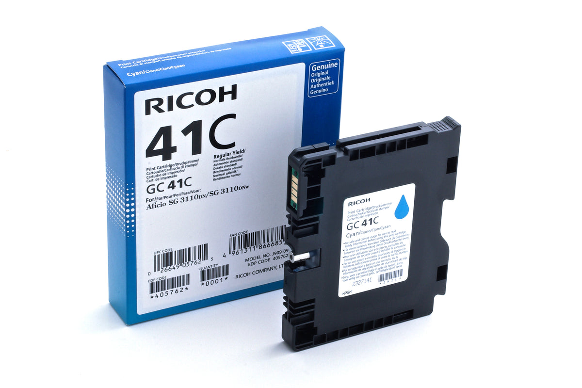 Ricoh 405762 bläckpatroner Original Standardavkastning Cyan