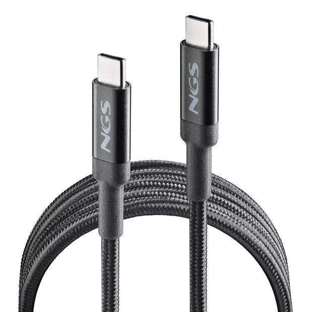 NGS KNOT 65W-2 USB-kablar USB 2.0 2 m USB C 0,48 Gbit/s Svart