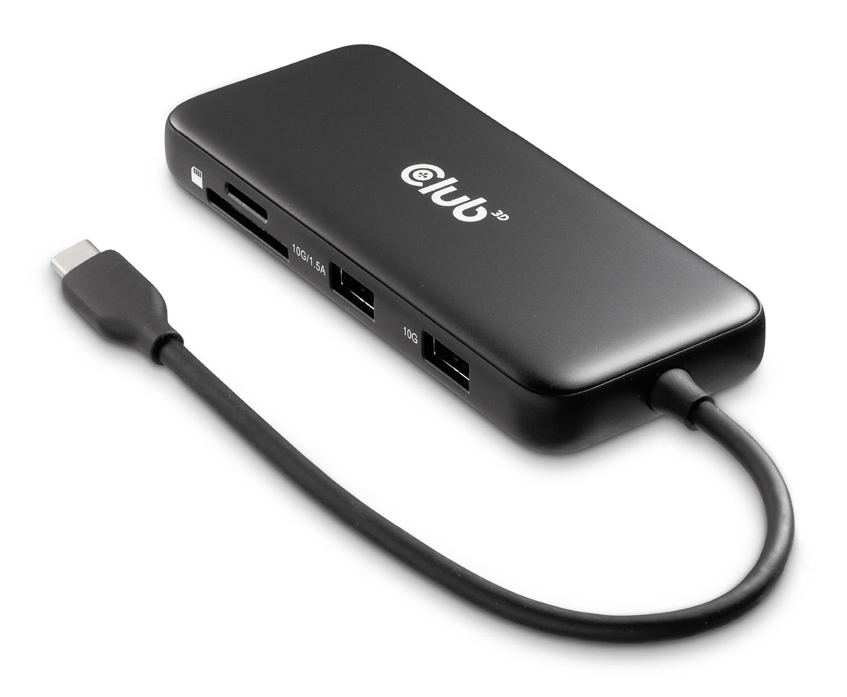 CLUB3D CSV-2551 dockningsstationer för bärbara datorer Kabel USB Type-C Svart