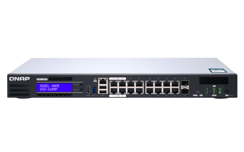 QNAP QGD-1600P hanterad Gigabit Ethernet (10/100/1000) Strömförsörjning via Ethernet