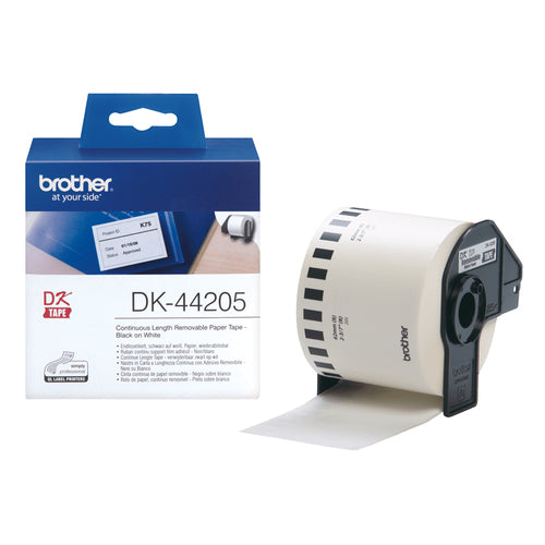 Brother DK-44205 etikett-tejp Svart på vitt