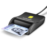 Axagon CRE-SM3N USB Smart card Flat läsare smarta kort inomhus USB 2.0 Svart