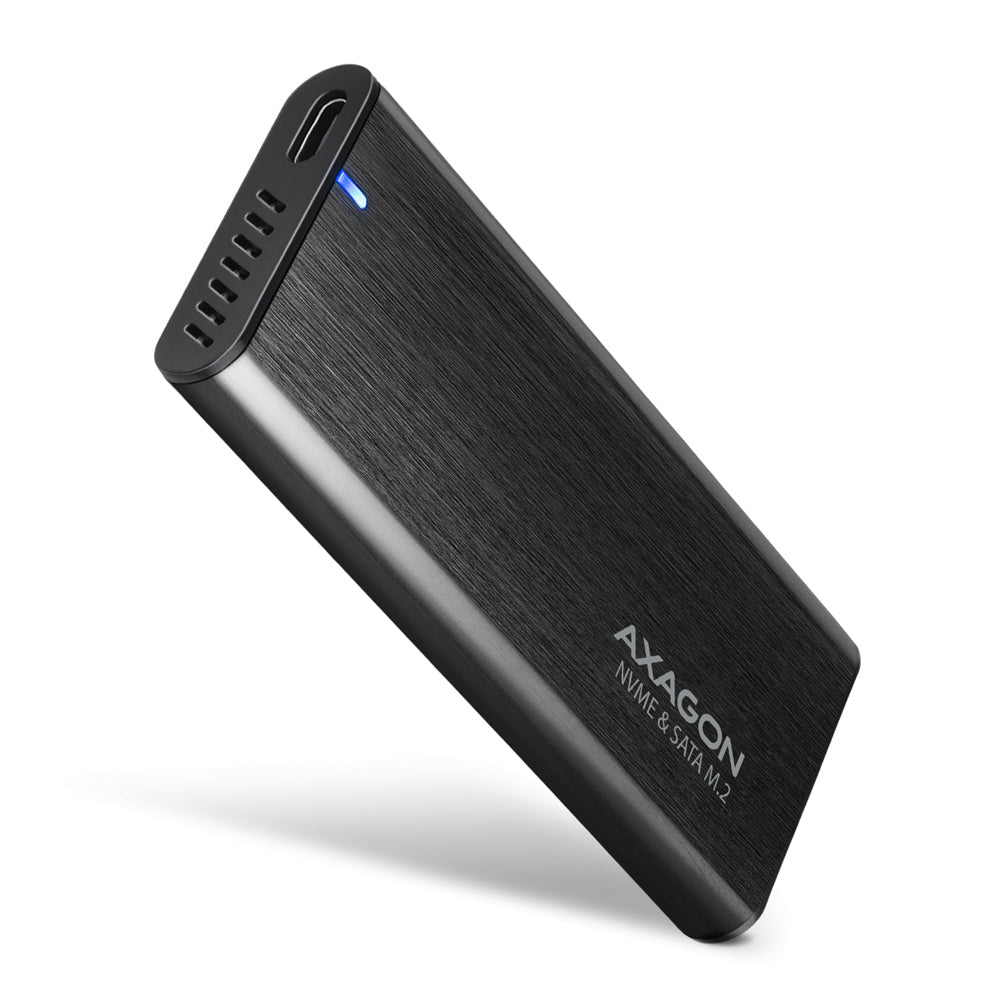 Axagon EEM2-SB2 Hölje för lagringsenheter SSD-inkapsling Svart M.2