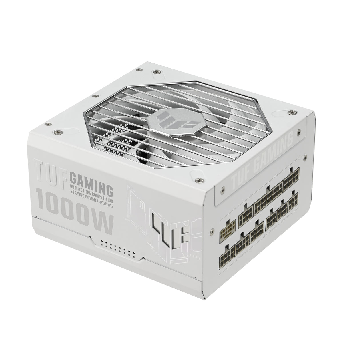 ASUS TUF Gaming 1000W Gold White Edition strömförsörjningsenheter 20+4 pin ATX Vit