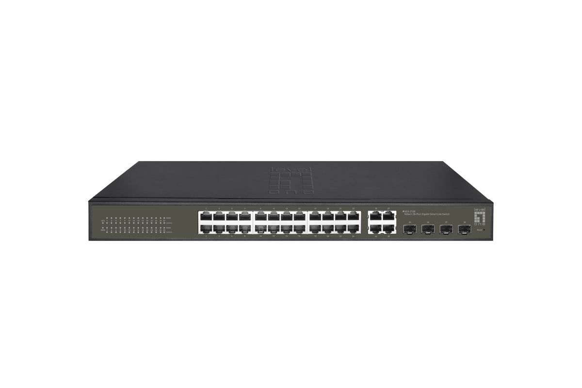 LevelOne GES-2128 nätverksswitchar hanterad L2 Gigabit Ethernet (10/100/1000) Svart