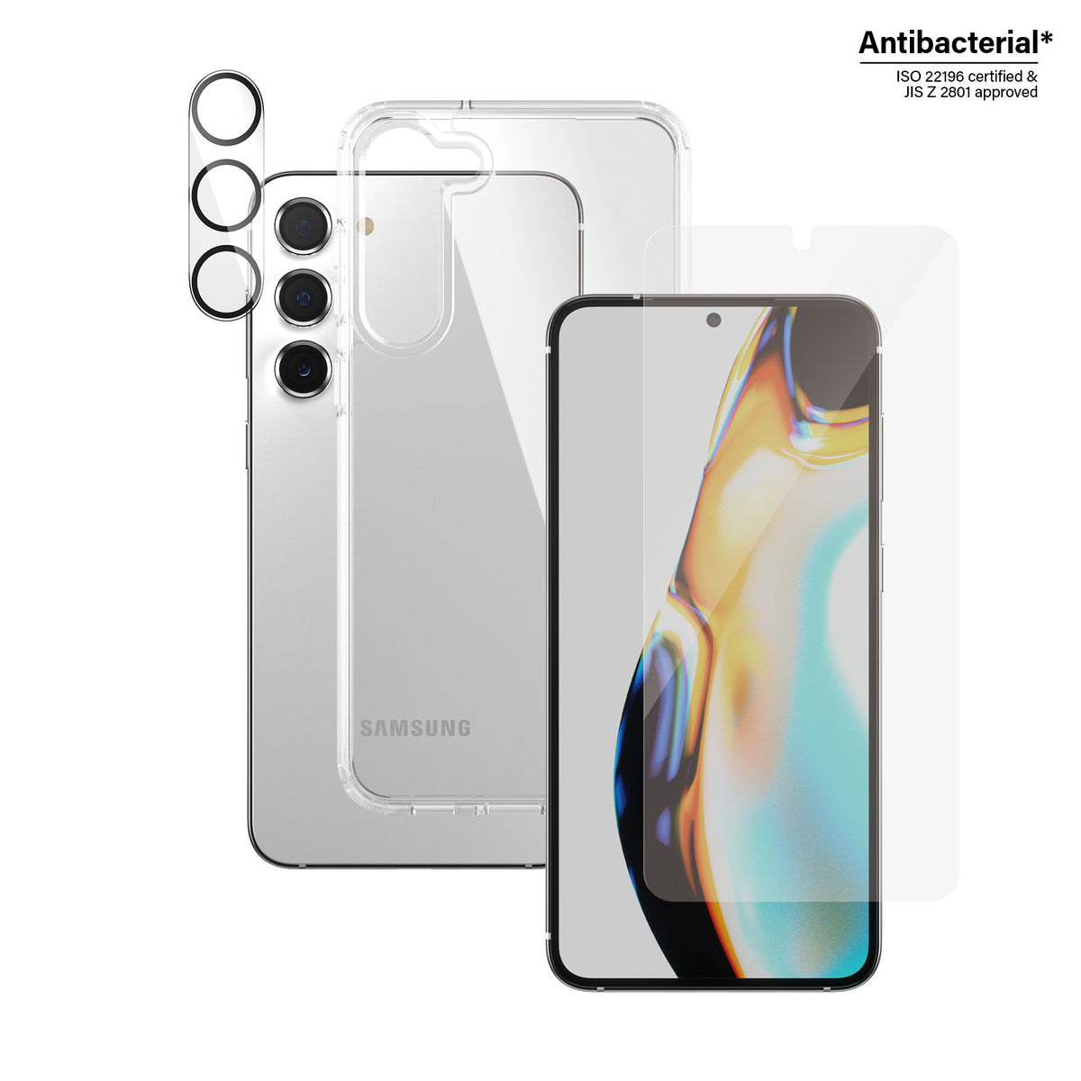 PanzerGlass 3-in-1 Bundle Samsung Galaxy S23+ Genomskinligt skärmskydd