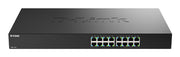 D-Link DMS-1016 Ohanterad L2+ 2.5G Ethernet (100/1000/2500) Svart